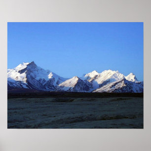 Himalayas from Tibetan Plateau Poster