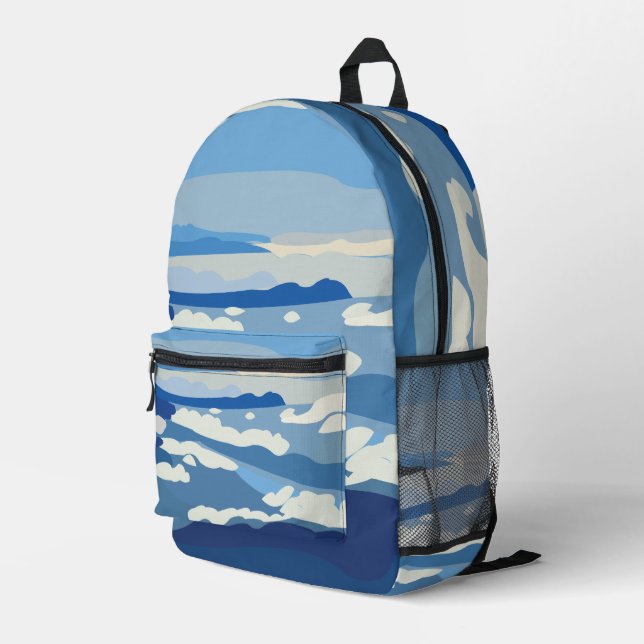 Himalayas Himalayan Mountains Asia Travel Printed Backpack (Back Corner Right)