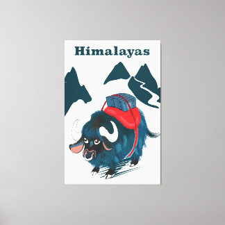 Himalayas Vintage travel poster Canvas Print
