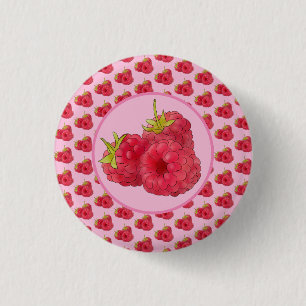 Himbeeren 3 cm round badge