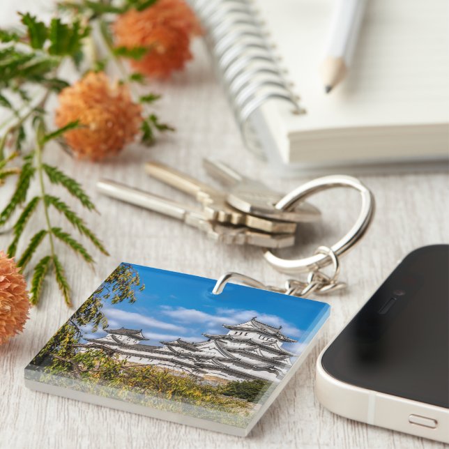 Himeji castle #5, Japan Key Ring (Front Right)