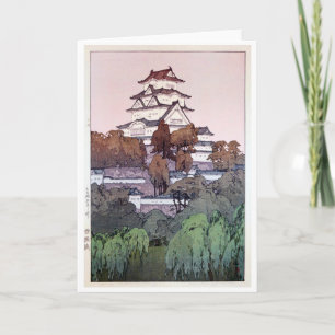 Himeji Castle, Hiroshi Yoshida, Woodcut Card