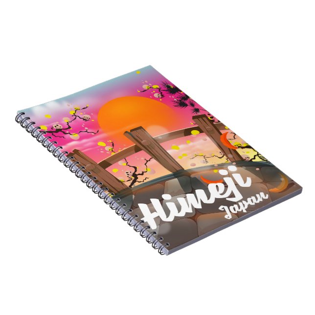 Himeji Japan blossom poster. Notebook (Right Side)