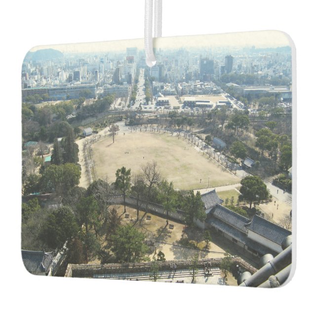Himeji, Japan (View from atop castle) Car Air Freshener (Left)