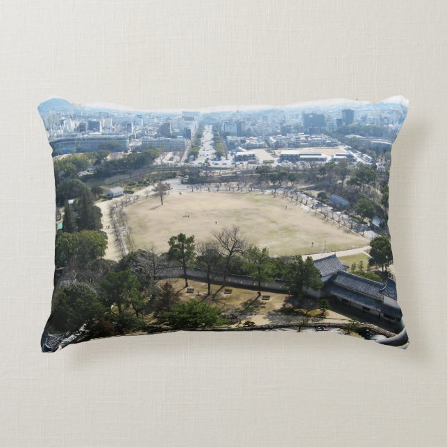 Himeji, Japan (View from atop castle) Decorative Cushion (Front)