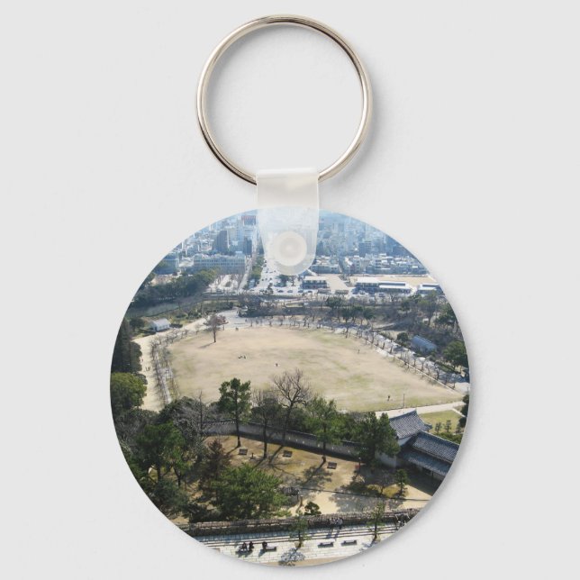 Himeji, Japan (View from atop castle) Key Ring (Front)