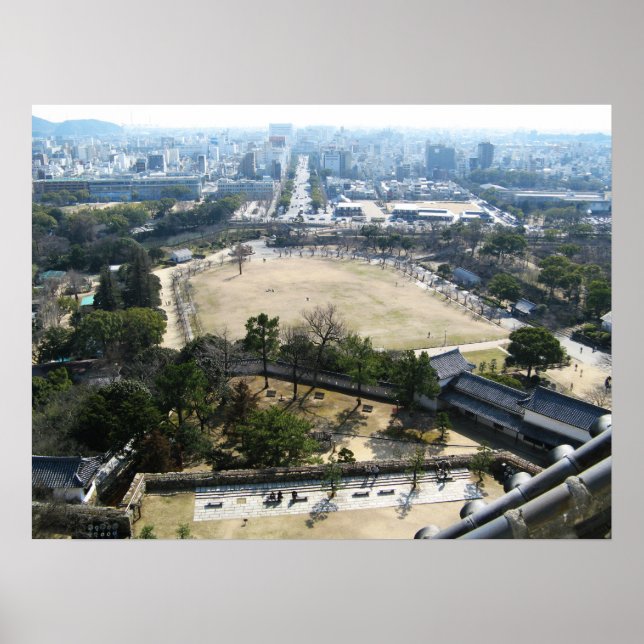 Himeji, Japan (View from atop castle) Poster (Front)