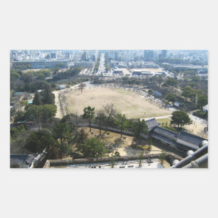 Himeji, Japan (View from atop castle) Rectangular Sticker