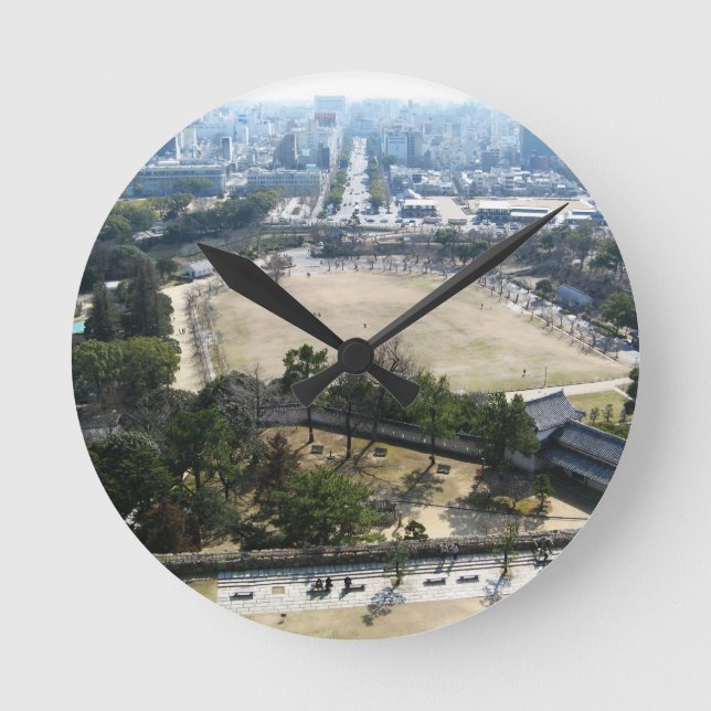 Himeji, Japan (View from atop castle) Round Clock (Front)