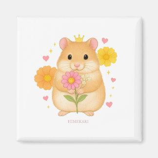 HIMEKARI Floral Hamster Magnet –Clear