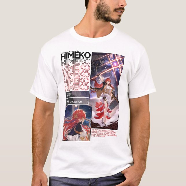 Himeko Character Info - Honkai Star Rail T-Shirt (Front)