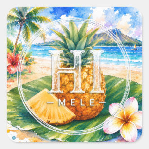 HIMELE Little Hawaiʻi Sticker — Pineapple