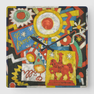 Himmel by Marsden Hartley, Vintage Expressionism Square Wall Clock