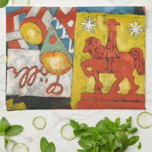 Himmel by Marsden Hartley, Vintage Expressionism Tea Towel