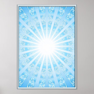Himmels Tor, (S-XL), blau Poster