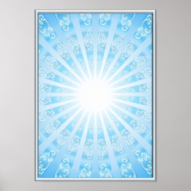 Himmels Tor, (S-XL), blau Poster (Front)