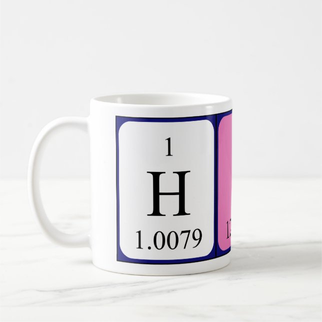 Hina periodic table name mug (Left)