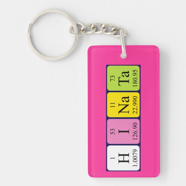 Hinata periodic table name keyring (Front)