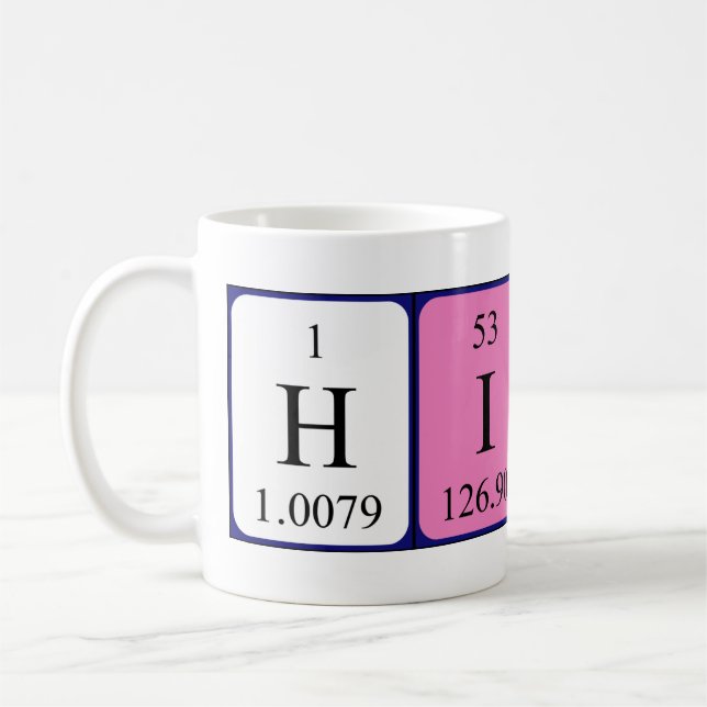 Hinata periodic table name mug (Left)