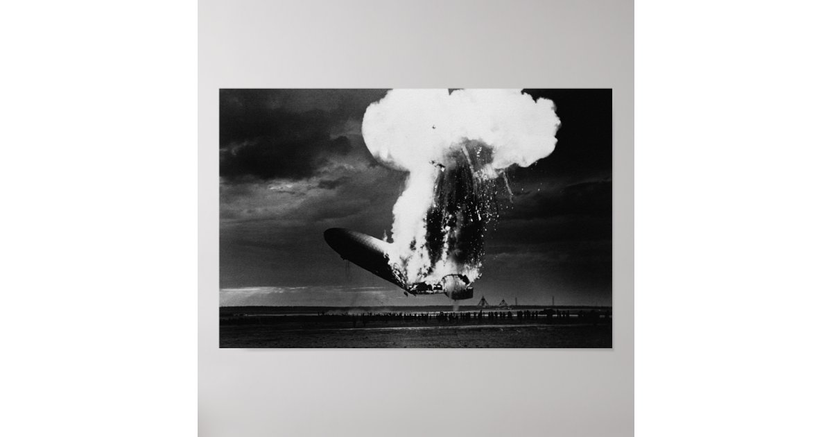 Hindenburg Disaster - Zeppelin Explosion Photo Poster | Zazzle