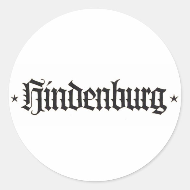 Hindenburg Sticker (Front)