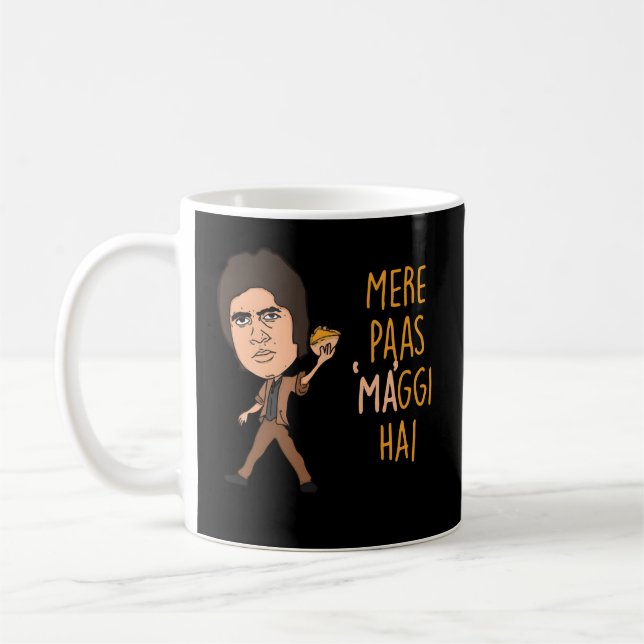 Hindi Desi Bollywood Dialogue Mere Paas Ma Hai Coffee Mug (Left)