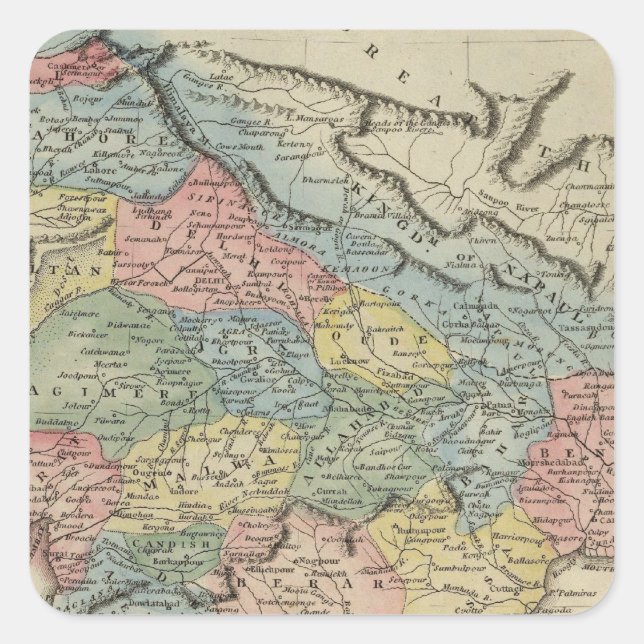 Hindoostan 5 square sticker (Front)