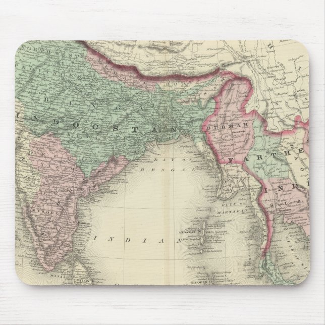 Hindoostan and Farther India Mouse Mat (Front)