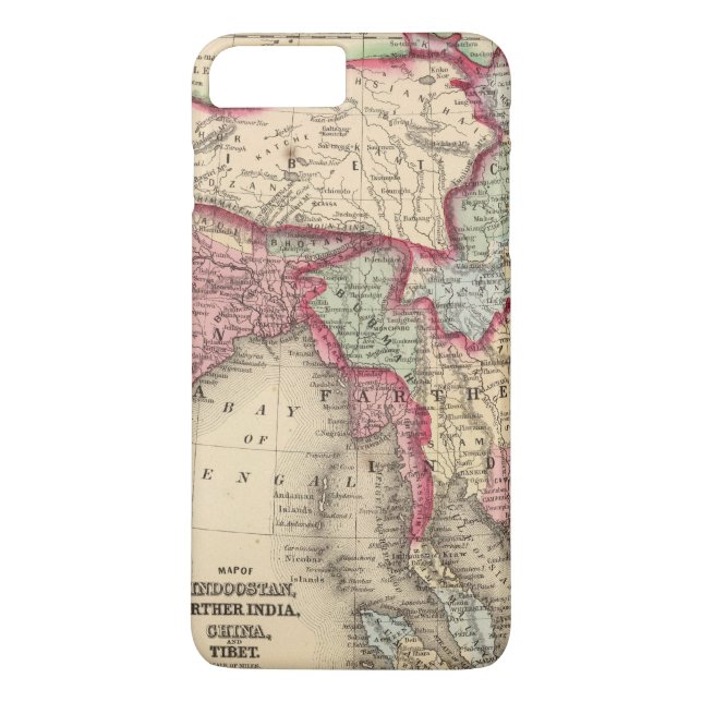 Hindoostan, Farther India, China, Tibet Case-Mate iPhone Case (Back)