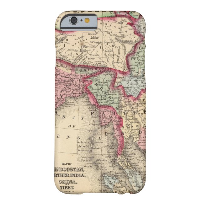 Hindoostan, Farther India, China, Tibet Case-Mate iPhone Case (Back)