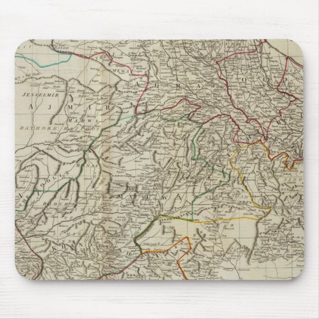 Hindoostan north mouse mat (Front)