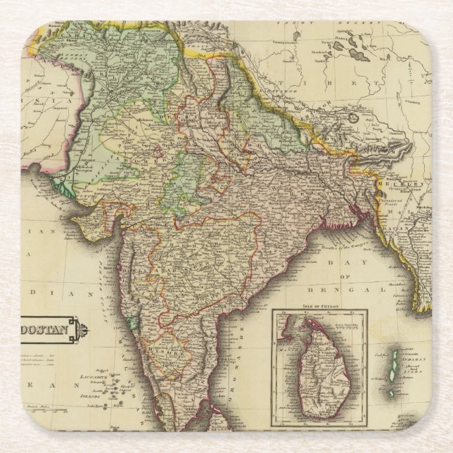 Hindostan 2 square paper coaster (Front)