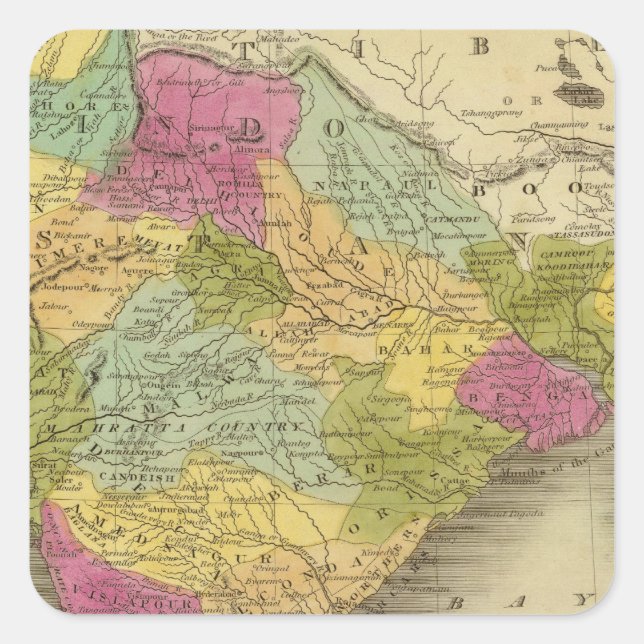 Hindostan 3 square sticker (Front)