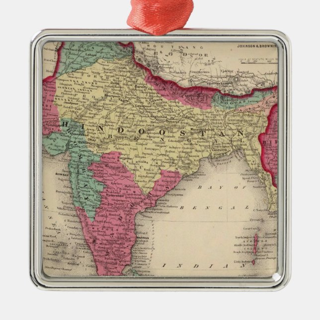 Hindostan Or British India Metal Tree Decoration (Front)