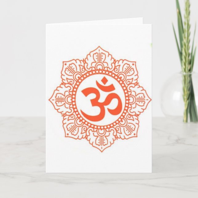 HINDU - BUDDHA SYMBOLS OM,OHM CARD (Front)