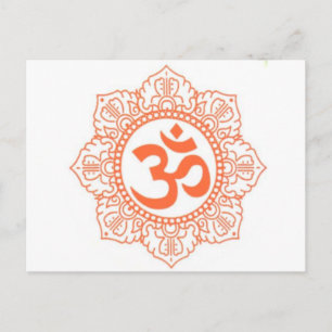 HINDU - BUDDHA SYMBOLS OM,OHM POSTCARD
