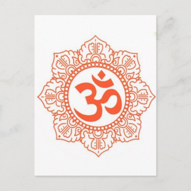 HINDU - BUDDHA SYMBOLS OM,OHM POSTCARD (Front)