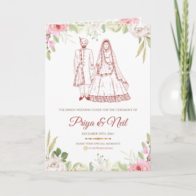 Hindu Ceremony program & Hindu Wedding Program Programme (Front)