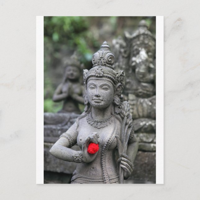 Hindu deity stone sculpture postcard (Front)