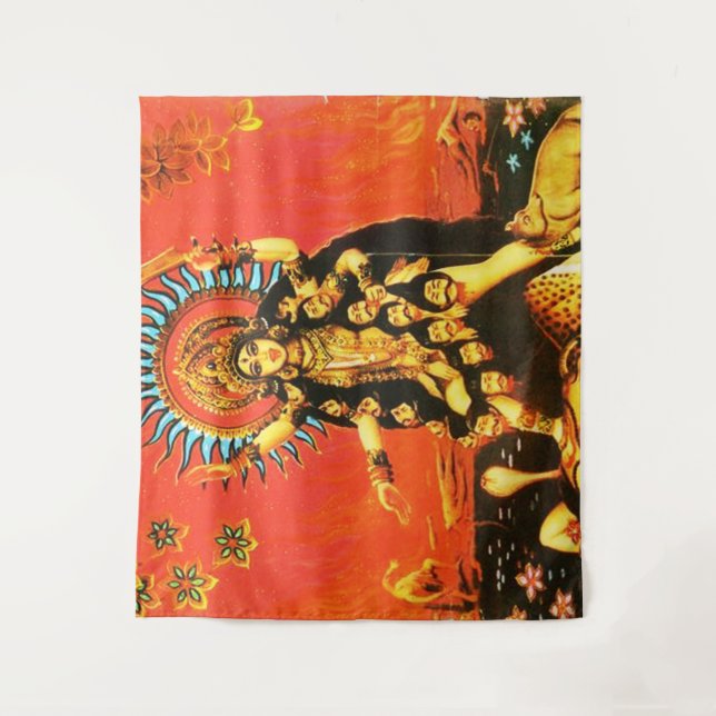 Hindu Destruction Goddess Kali 5 Tapestry (Front)