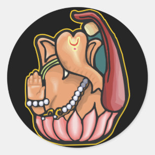 Hindu Ganesh Classic Round Sticker