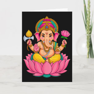 Hindu Ganesha Puja Elephant God India Meditation Y Card