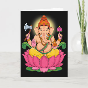 Hindu Ganesha Puja Elephant God India Meditation Y Card