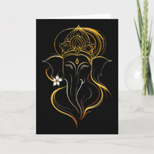 Hindu Ganesha Puja Elephant God India Meditation Y Card