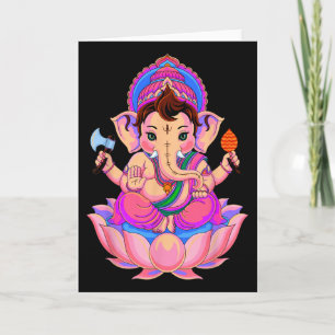 Hindu Ganesha Puja Elephant God India Meditation Y Card