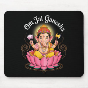 Hindu Ganesha Puja Elephant God India Meditation Y Mouse Mat