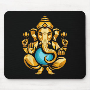 Hindu Ganesha Puja Elephant God India Meditation Y Mouse Mat