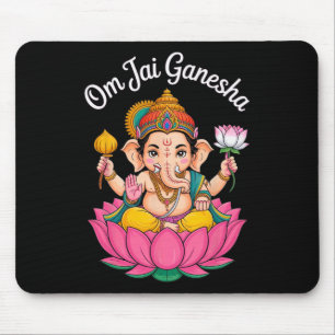 Hindu Ganesha Puja Elephant God India Meditation Y Mouse Mat