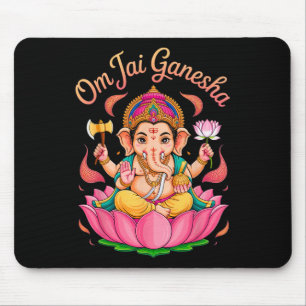 Hindu Ganesha Puja Elephant God India Meditation Y Mouse Mat