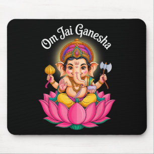Hindu Ganesha Puja Elephant God India Meditation Y Mouse Mat